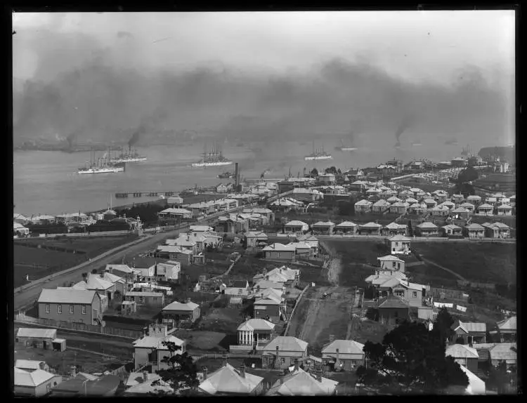 American Fleet in the Waitematā Harbour, 1908