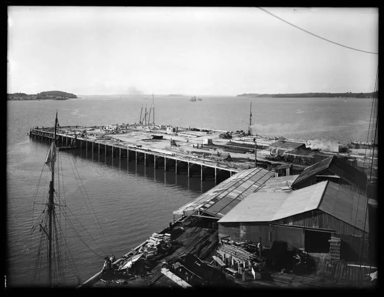 Railway Wharf, Waitematā Harbour, 1907