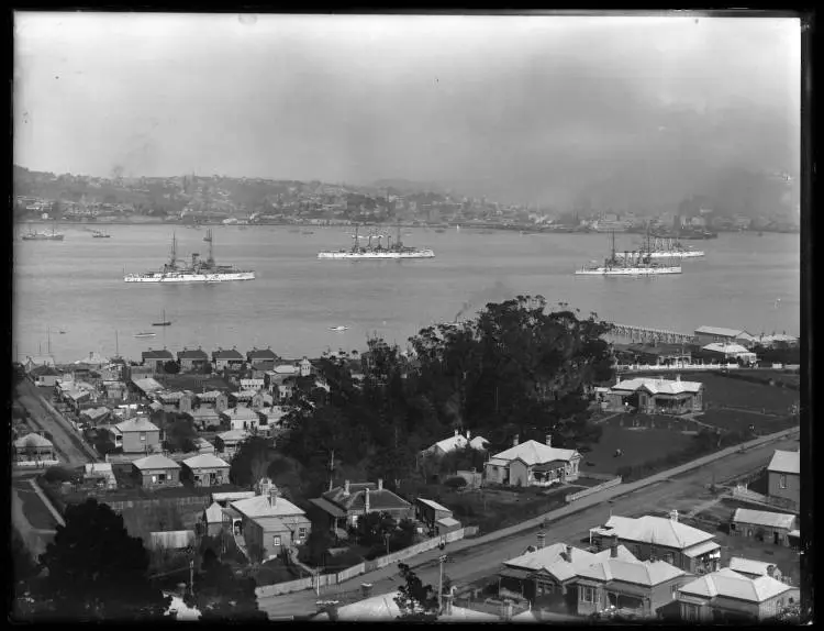 American Fleet in the Waitematā Harbour, 1908