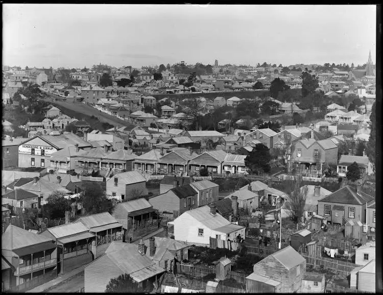 Houses in Freemans Bay, 1905