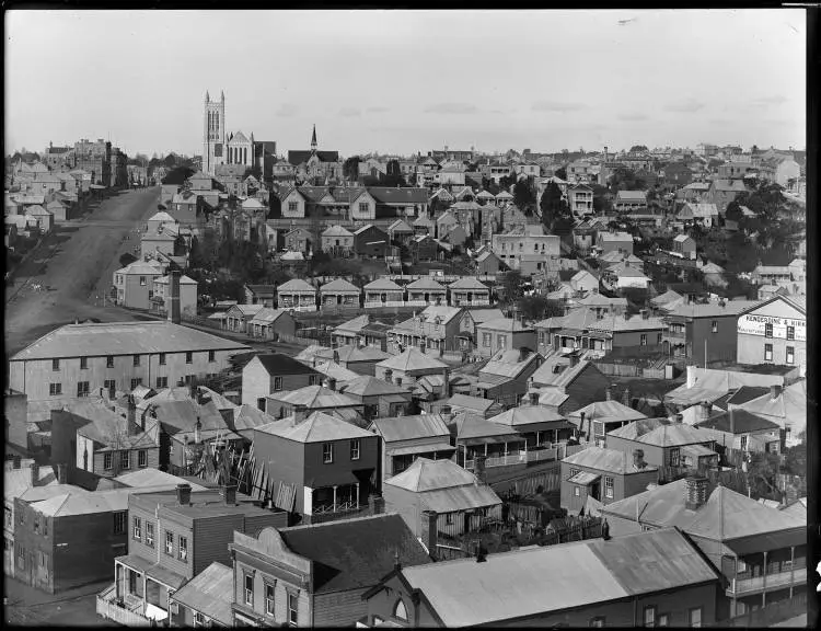 Houses in Freemans Bay, 1905