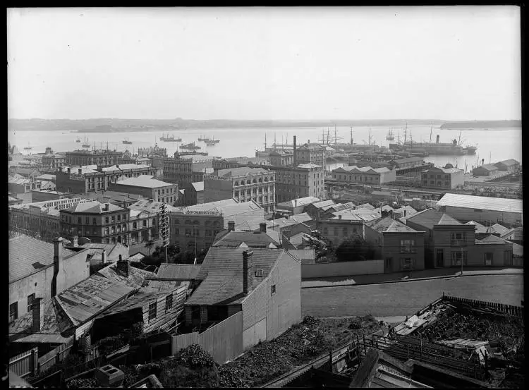 Auckland waterfront and the Waitematā Harbour, 1902