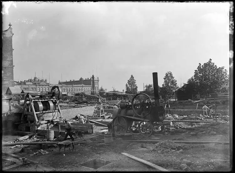 P Hayman and Company construction, Customs Street East, 1899