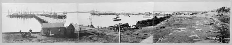 Auckland Waterfront and the Waitematā Harbour, 1881