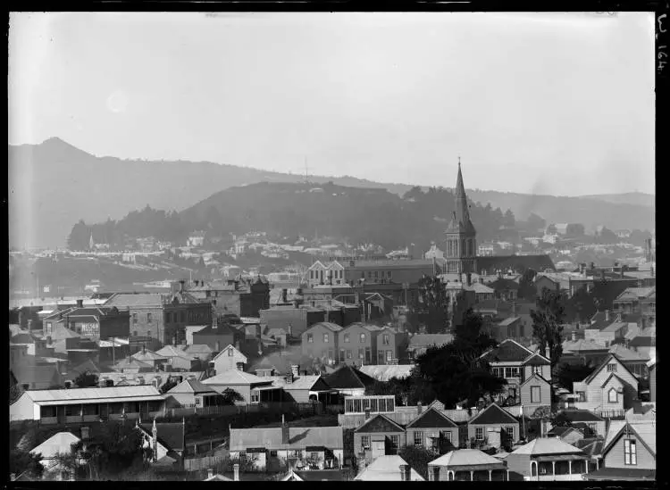 Freemans Bay, St Patrick's Church and Mount Victoria, 1901