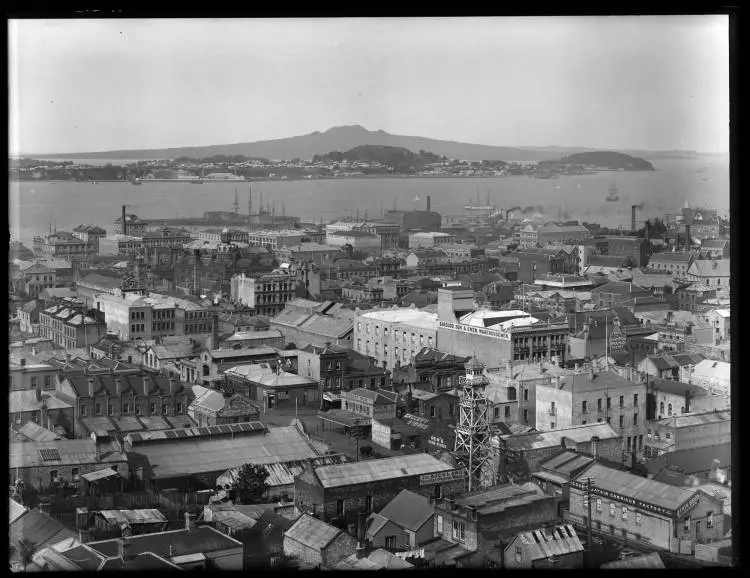 Central Auckland from St Matthews Church, Hobson Street, 1904