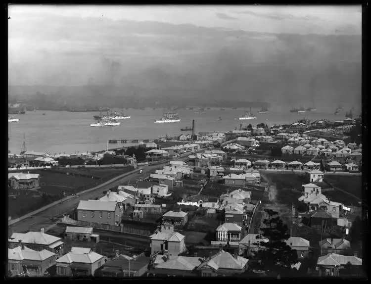 American Fleet in the Waitematā Harbour, 1908