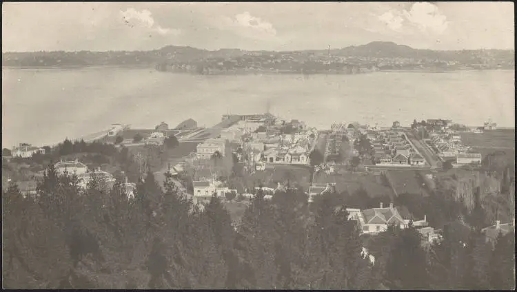 Devonport viewed from Mount Victoria, 1880s