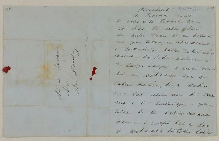 Letter to Governor Grey at Wellington, written at Paekakariki
