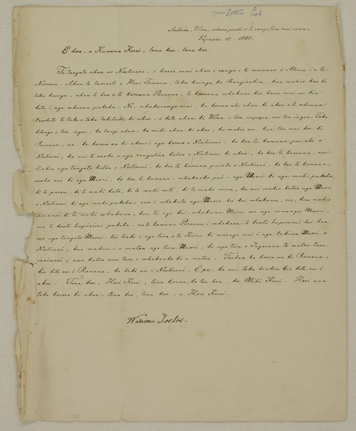 Letter to Sir George Grey, written at Vienna, Austria