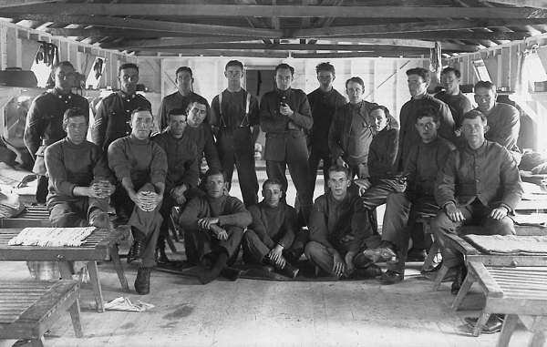 Soldiers in a barracks, Featherston Military Camp