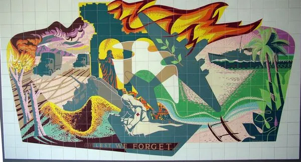 E. Mervyn Taylor mural in Genesis Recreation Centre