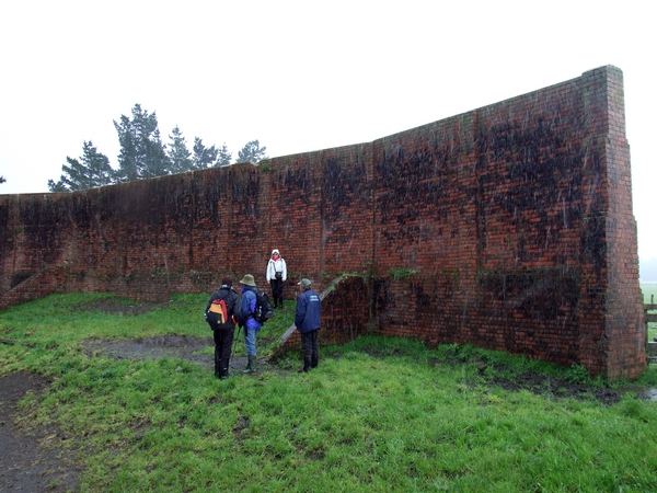 Brick wall, Featherston Military Camp : digital image