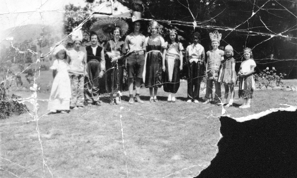 Ngahape School children in fancy dress costume : digital image