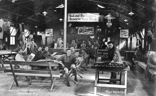 Interior of Salvation Army Institute, Featherston Military Camp : digital image