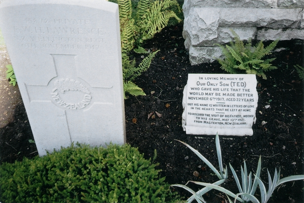 Grave of Edward Lawrence, Brockenhurst Church : digital image