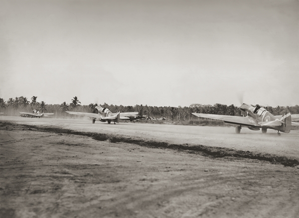 Three P-40 Kittyhawks at Guandalcanal : digital image