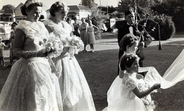 Barbara Sutherland as a bridesmaid: Photograph