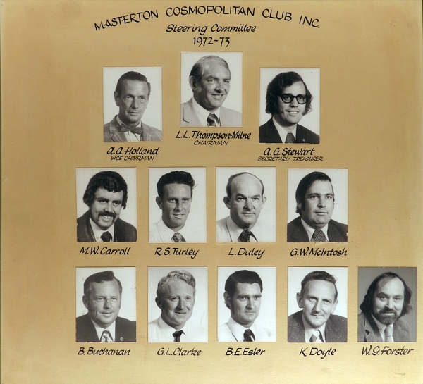 Masterton Cosmopolitan Club Inc. Steering Committee 1972-73: Photograph