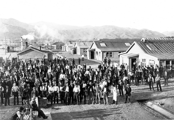 Featherston Military Camp under construction : photograph