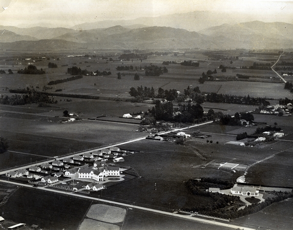 Photograph: Aerial view of Whatman Home