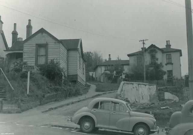 Moray Place, opposite Harrop Street, 16 April 1959