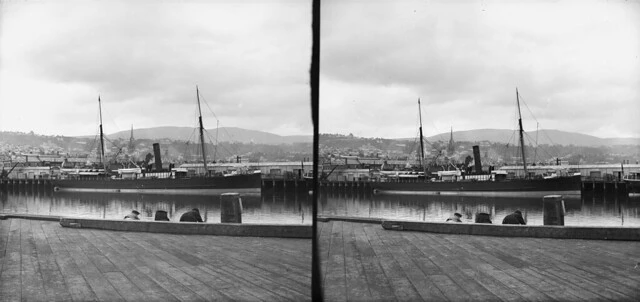 Steam ship Rotorua at Dunedin, early 1890s
