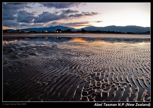 Abel Tasman N.P. (New Zealand) - Pohara beach at low tyde