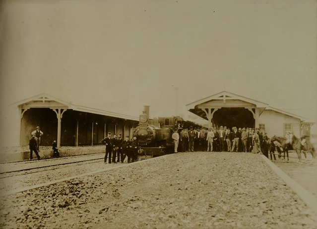 Railway Station staff and Town people