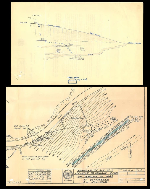 Sketch map of the Brynderwyn accident