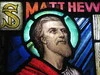 Detail of the Saint Matthew Window by Napier and Christian Waller; St Mark's Church of England - Corner Burke and Canterbury Roads, Camberwell