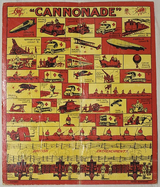 "Cannonade" board game produced 1916