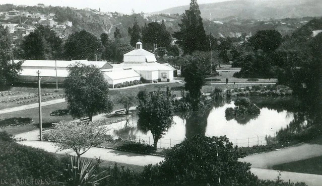 Winter Gardens and Duck Pond, Botanic Gardens, 1931