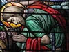 Detail of St James in the Great West Window by Napier and Christian Waller; St Mark's Church of England - Corner Burke and Canterbury Roads, Camberwell