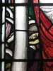 Detail of one of Jesus' sleeping disciples in the Gethsemane Window by Napier and Christian Waller; St Mark's Church of England - Corner Burke and Canterbury Roads, Camberwell