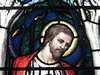 Detail of Jesus beneath an Olive Bower in the Gethsemane Window by Napier and Christian Waller; St Mark's Church of England - Corner Burke and Canterbury Roads, Camberwell