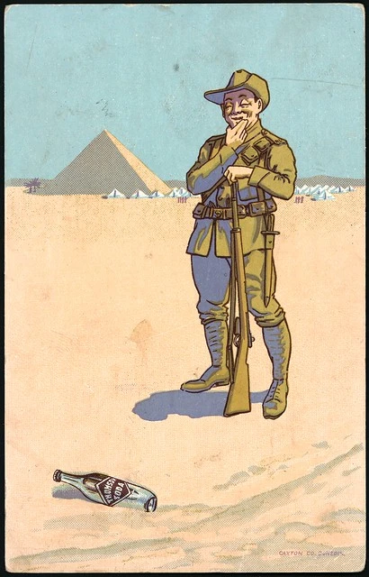 Postcard. Thomson Soda. Caxton Co., Dunedin [ca 1915-1918]