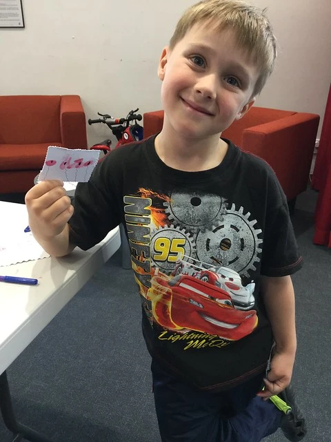 Fingerprint art acttivity - Ben and flowers
