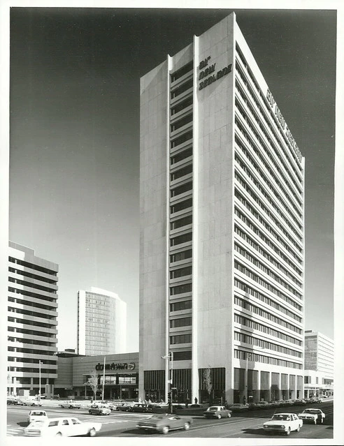 View of the Downtown Development at Queen Street and Quay Street junction, and Air New Zealand House, Auckland.
