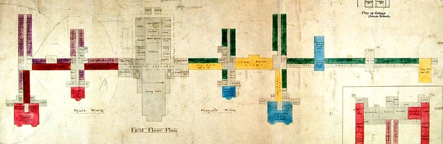 Seacliff Lunatic Asylum - Picture of Floor Plans: First Floor