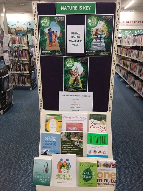 Mental Health Awareness Week display, Hornby Library