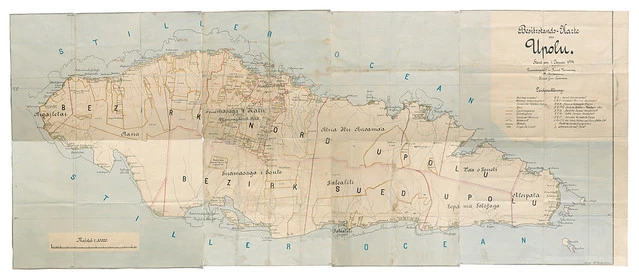 German Map of Samoa, 1914