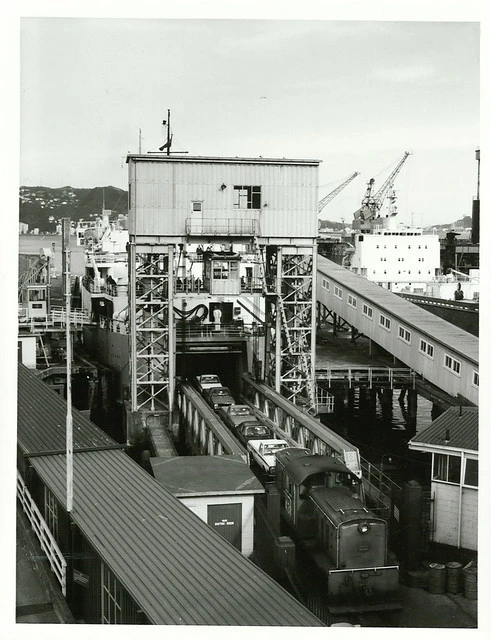 Loading Inter-Island ferry, Wellington.