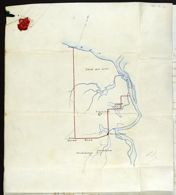 Pekapeka Block Deed Map, 1860
