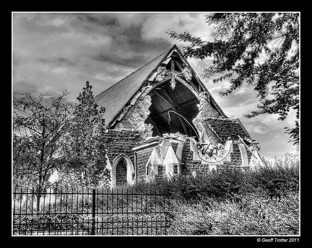 Christchurch Earthquake 2011 - Rose Historic Chapel Broken