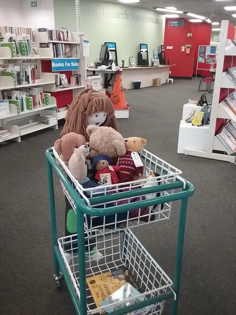 Book trolley joyride, Teddy bear sleepover