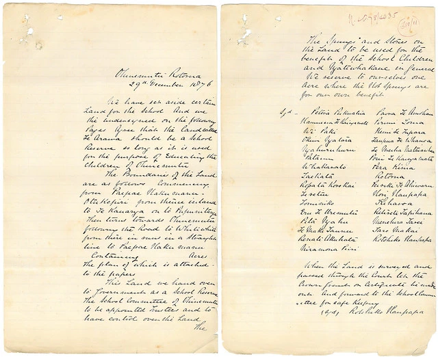 Letter in English From Rotohiko Haupapa