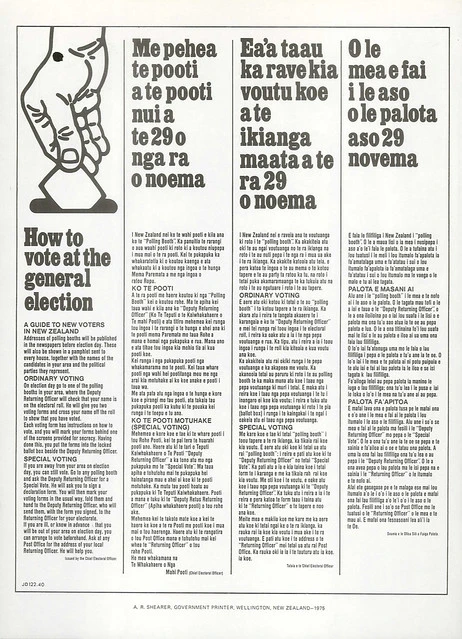 Advice provided by the Chief Electoral Office on how to vote in the 1975 General Election