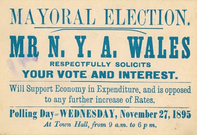 Voting Card for NYA Wales 1895