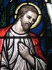 Detail of Jesus in the Gethsemane Window by Napier and Christian Waller; St Mark's Church of England - Corner Burke and Canterbury Roads, Camberwell